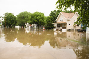 Flooded homes