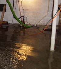 Several feet of floodwaters in a Dunellon basement